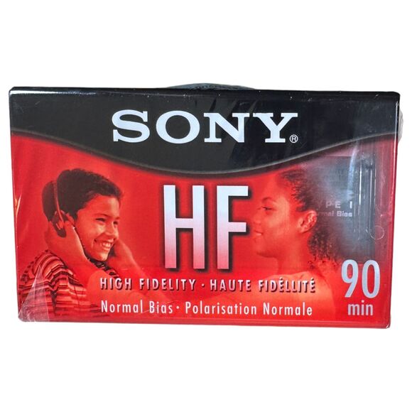 Sony HF High Fidelity 90 Blank Cassette Tapes Sealed Lot of 5 - Picture 1 of 4